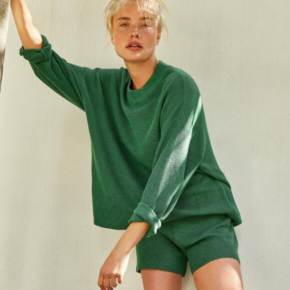 Free People FP Beach Solid Malibu Surf Set Green - Size M - Picture 1 of 12